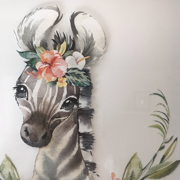 Nursery Decor. Zebra 3D Shadowbox. 12 x 12. - Picture 4 of 7
